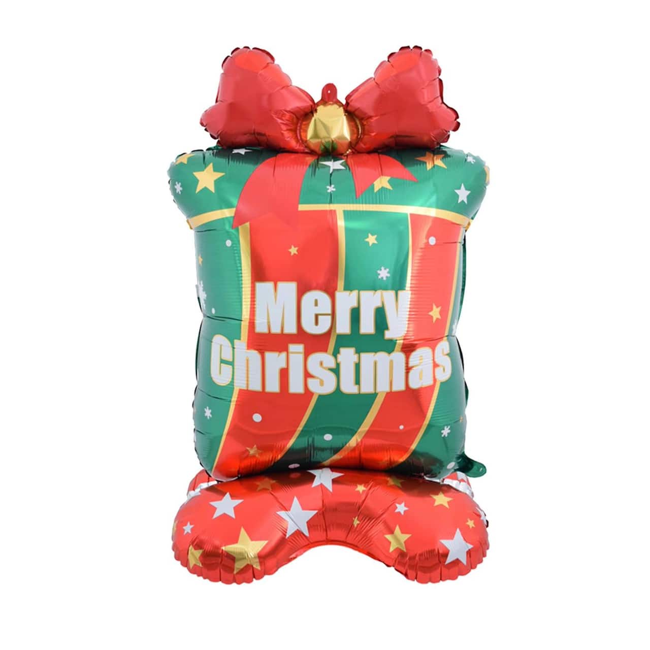 Wizardi 20" x 59" Christmas Present Standing Foil Balloon Decoration